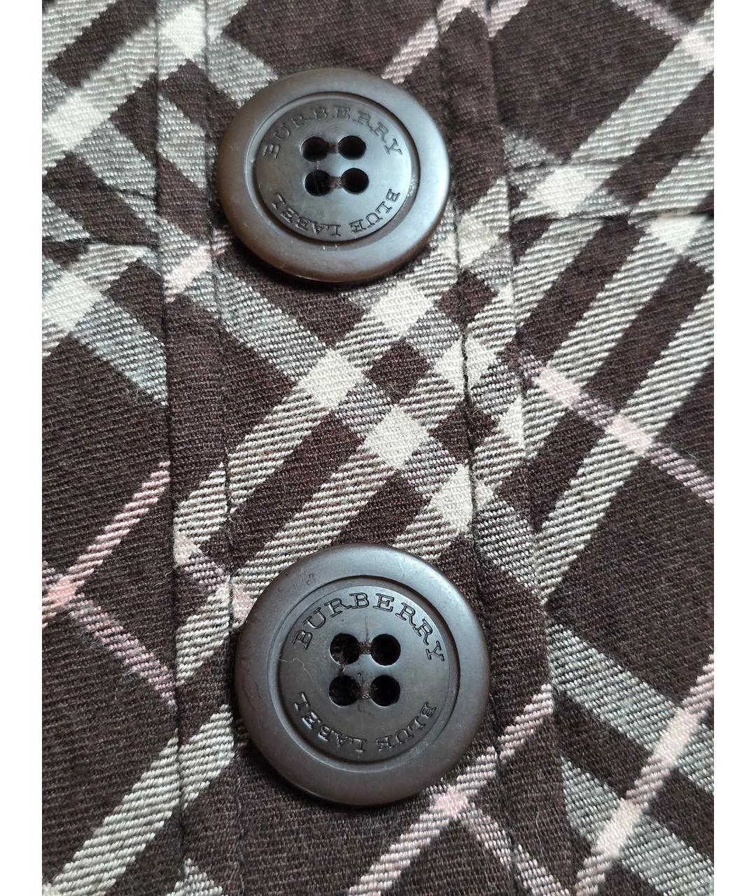 BURBERRY Коричневая шерстяная юбка мини, фото 4
