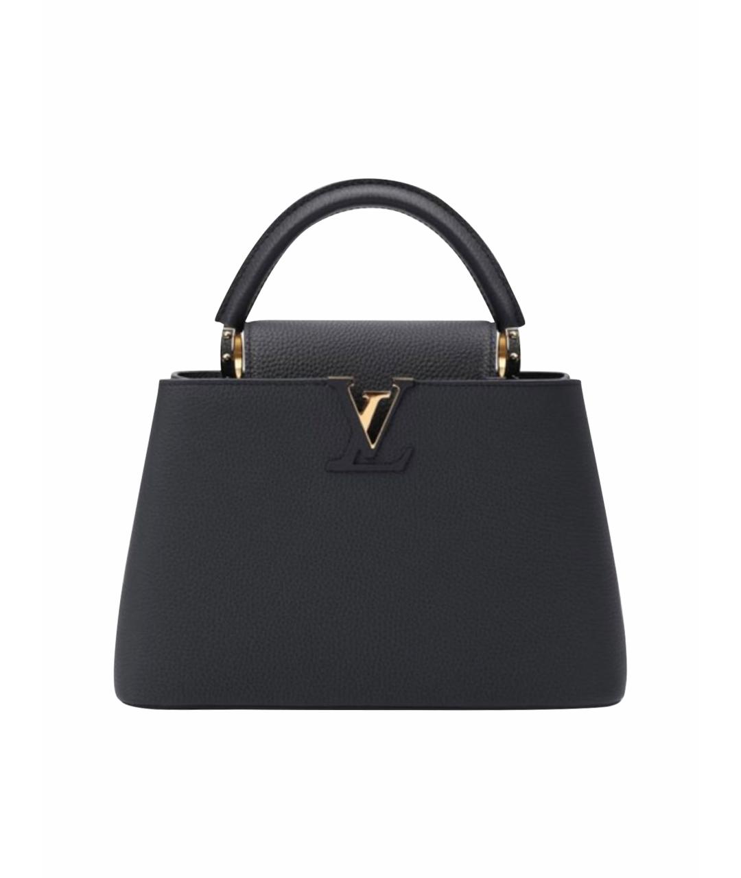 LOUIS VUITTON Черная кожаная сумка через плечо, фото 1