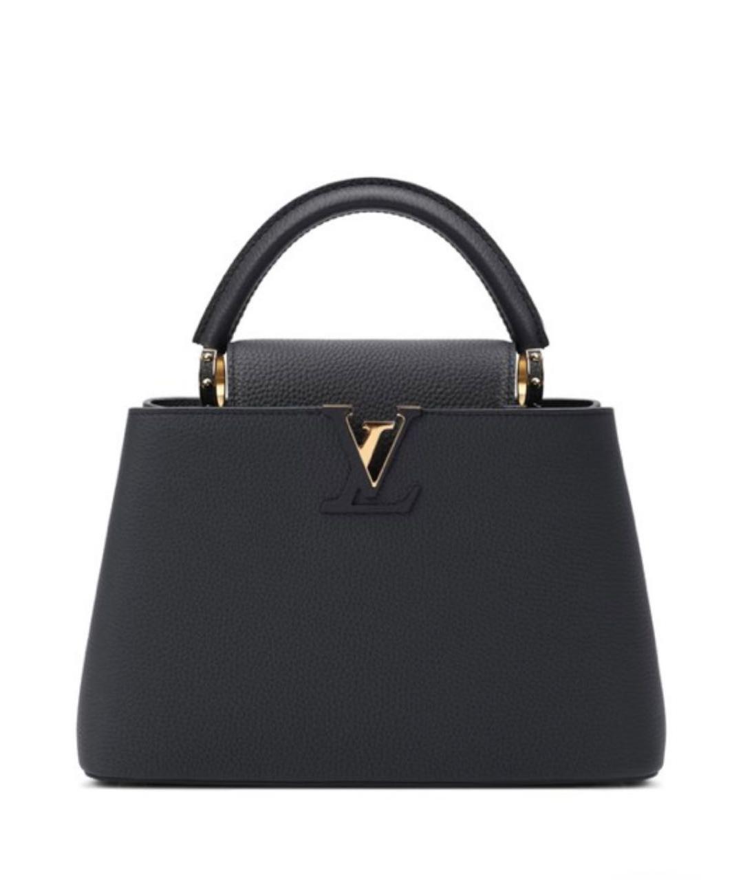 LOUIS VUITTON Черная кожаная сумка через плечо, фото 8