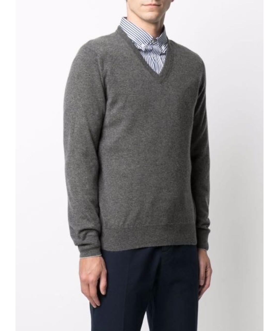 BRUNELLO CUCINELLI Антрацитовый кашемировый джемпер / свитер, фото 2