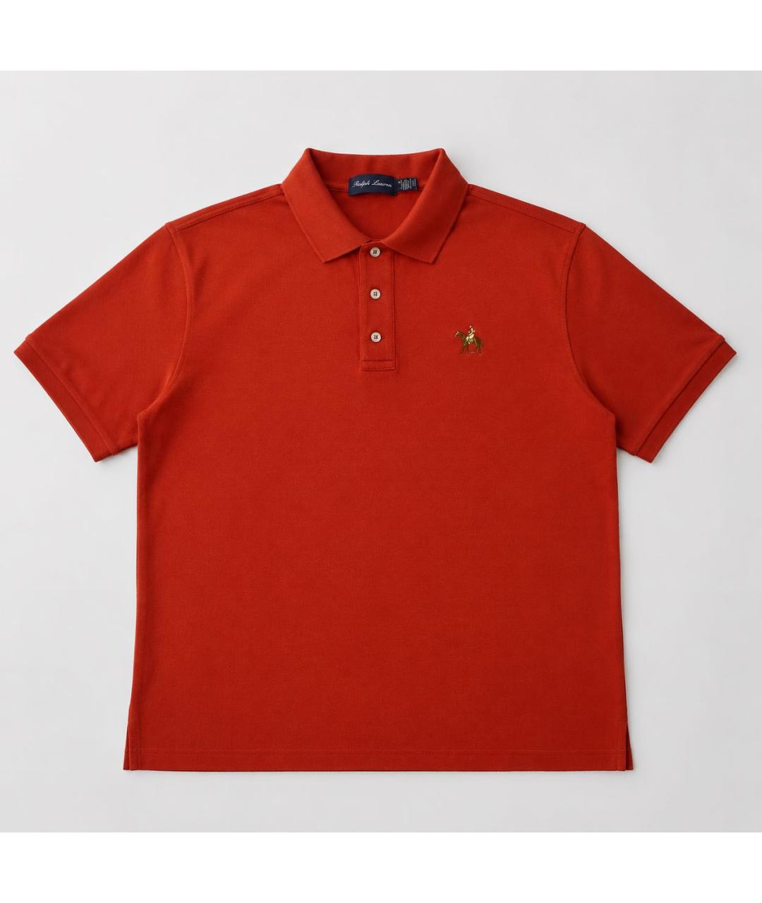 RALPH LAUREN PURPLE LABEL Красное хлопковое поло с коротким рукавом, фото 5