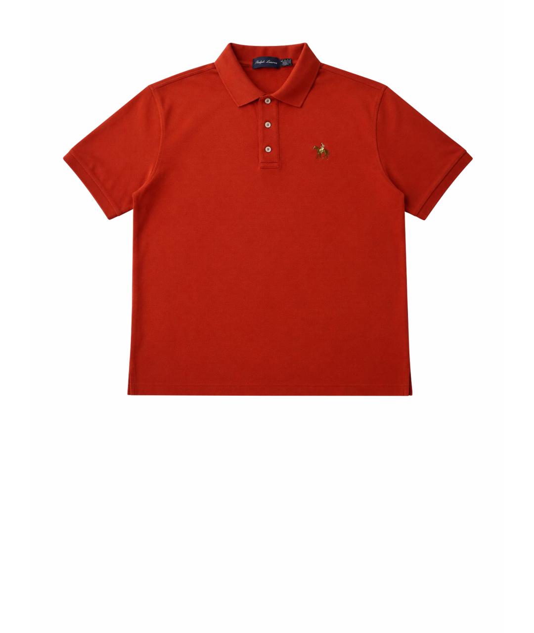 RALPH LAUREN PURPLE LABEL Красное хлопковое поло с коротким рукавом, фото 1