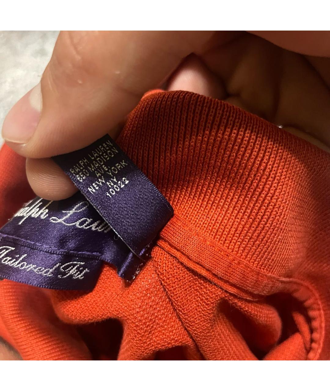 RALPH LAUREN PURPLE LABEL Красное хлопковое поло с коротким рукавом, фото 4