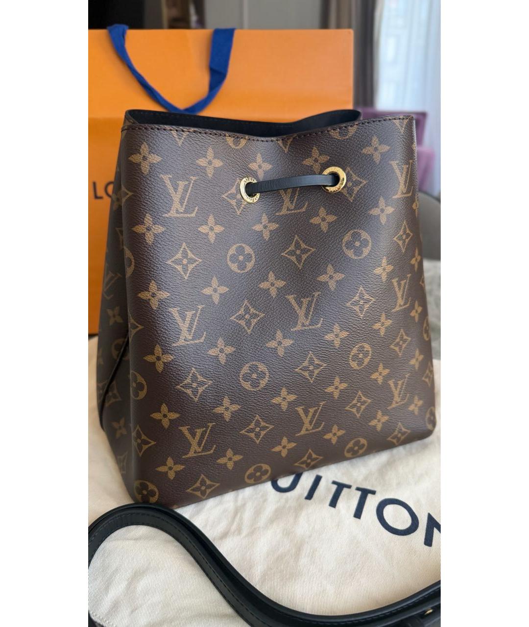 LOUIS VUITTON Коричневая сумка через плечо из канвы, фото 4