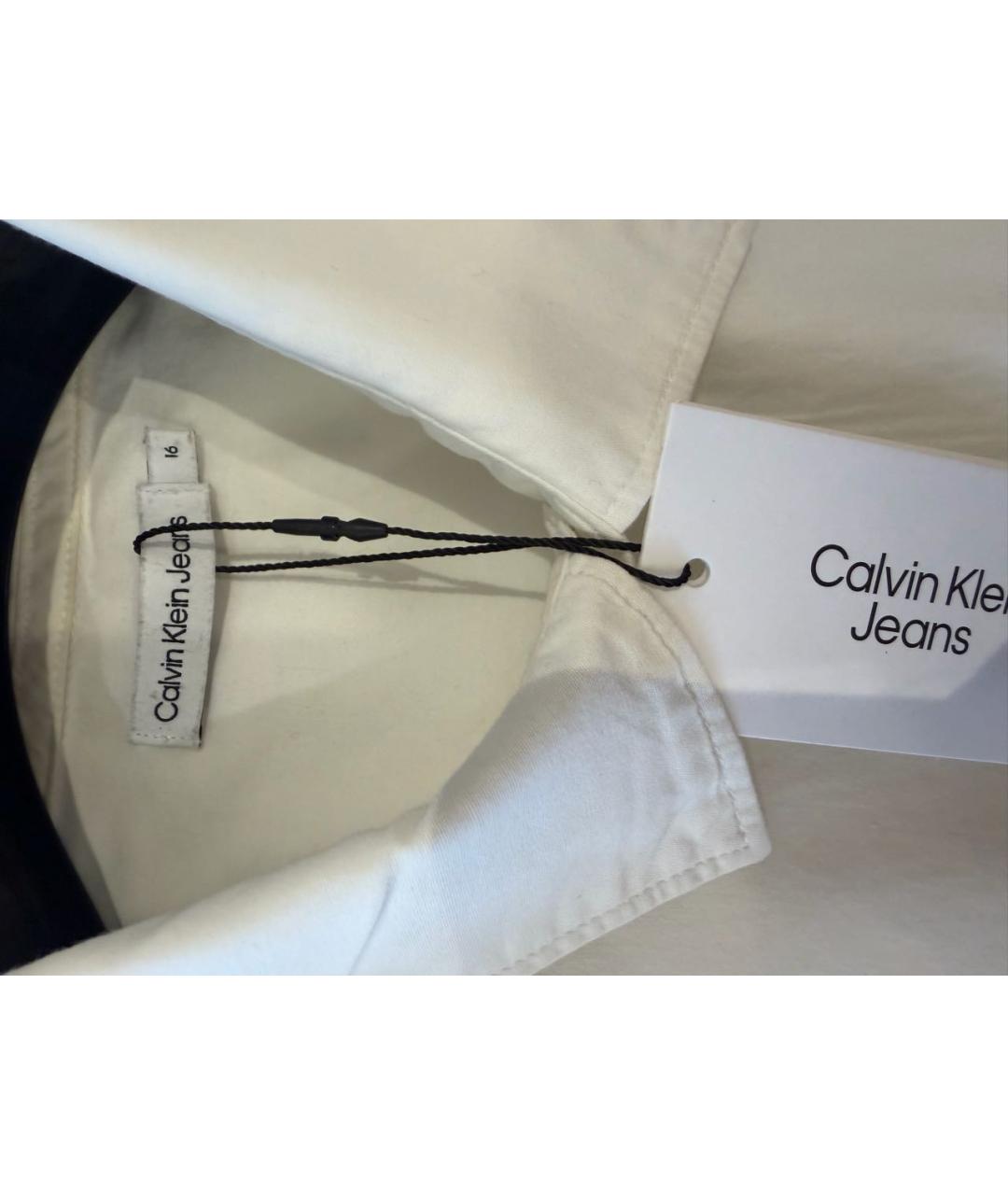 CALVIN KLEIN Белая хлопковая детская рубашка, фото 3