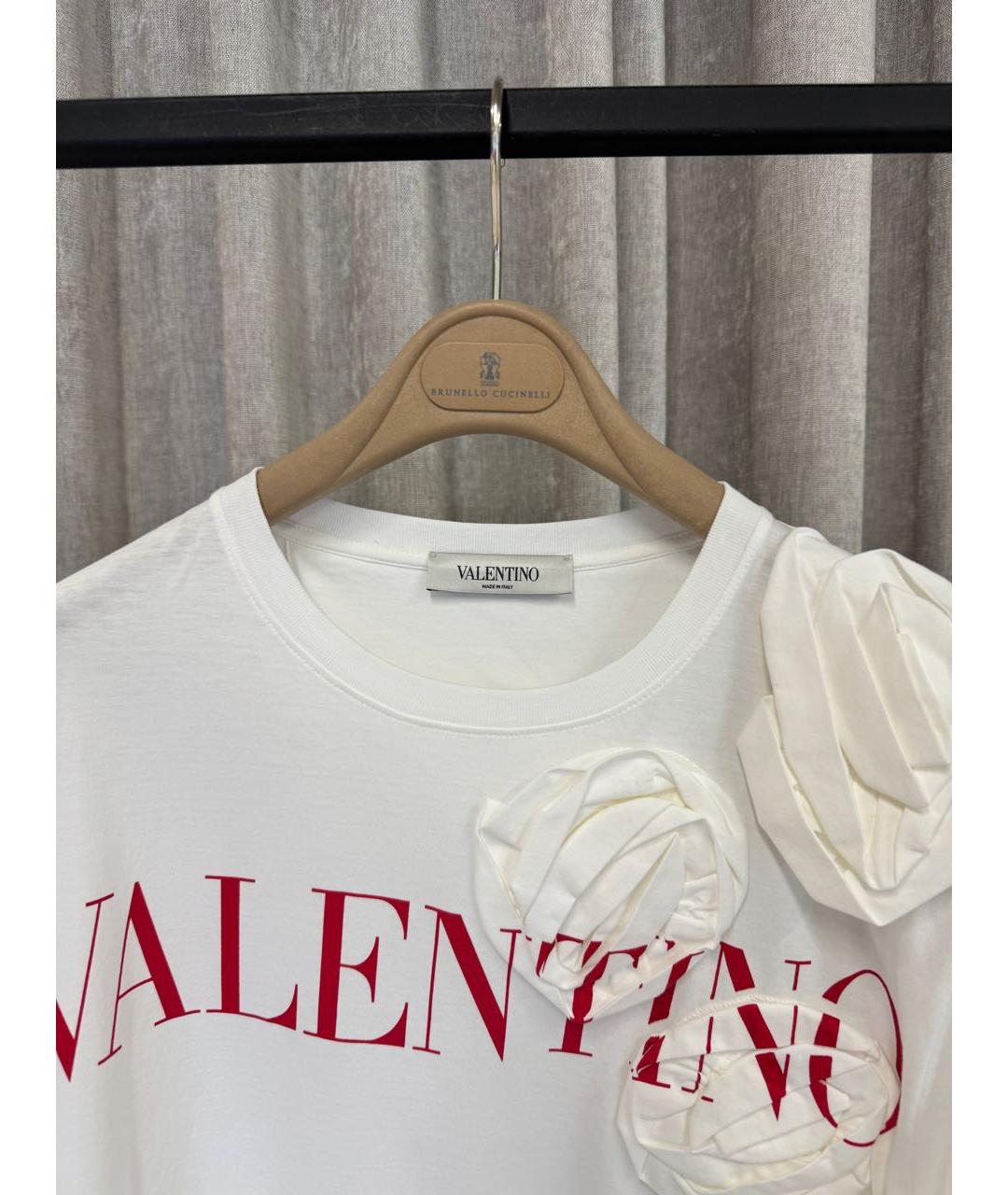 VALENTINO Бирюзовая хлопковая футболка, фото 3