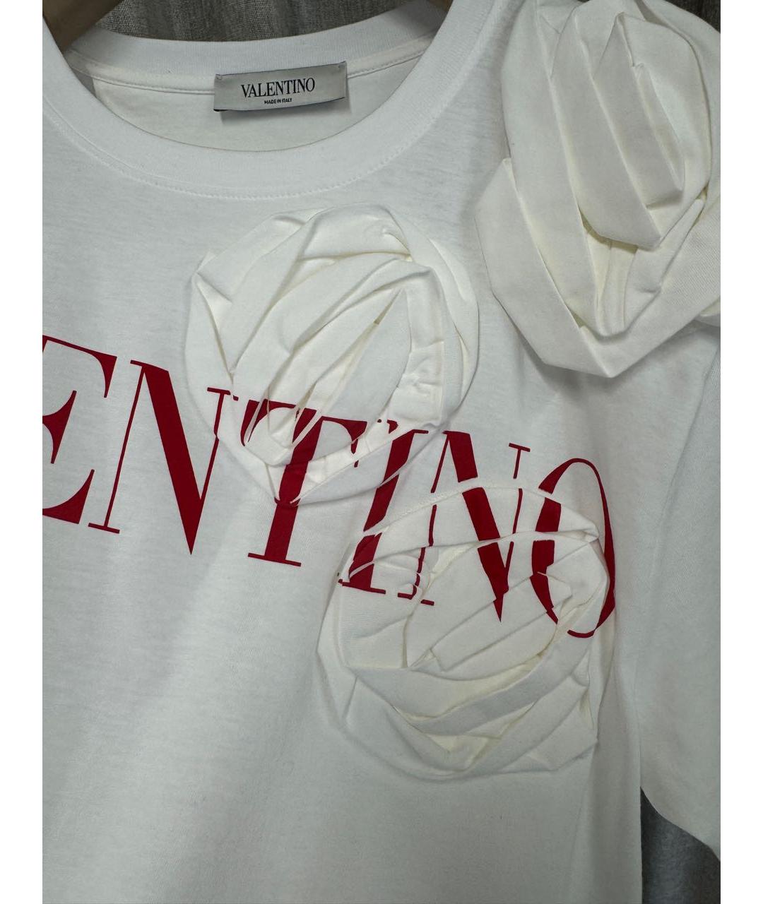 VALENTINO Бирюзовая хлопковая футболка, фото 4