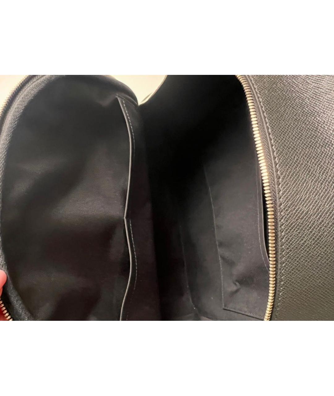 LOUIS VUITTON Антрацитовый кожаный рюкзак, фото 4
