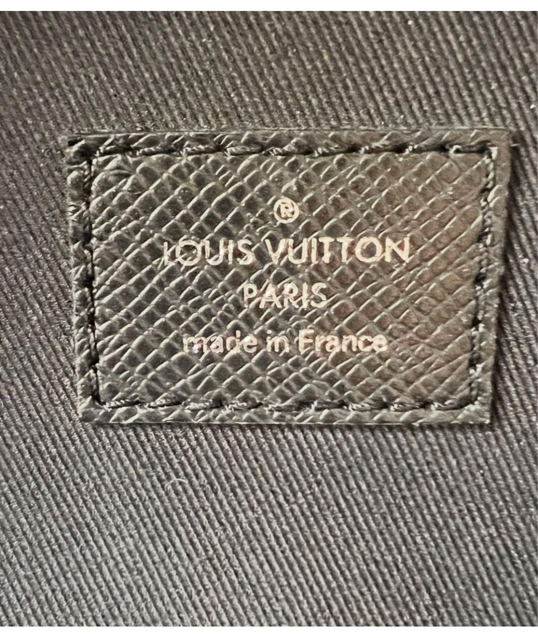 LOUIS VUITTON Антрацитовый кожаный рюкзак, фото 5