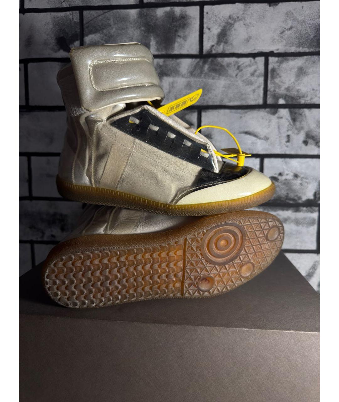 MAISON MARGIELA Бежевые высокие кроссовки / кеды, фото 5