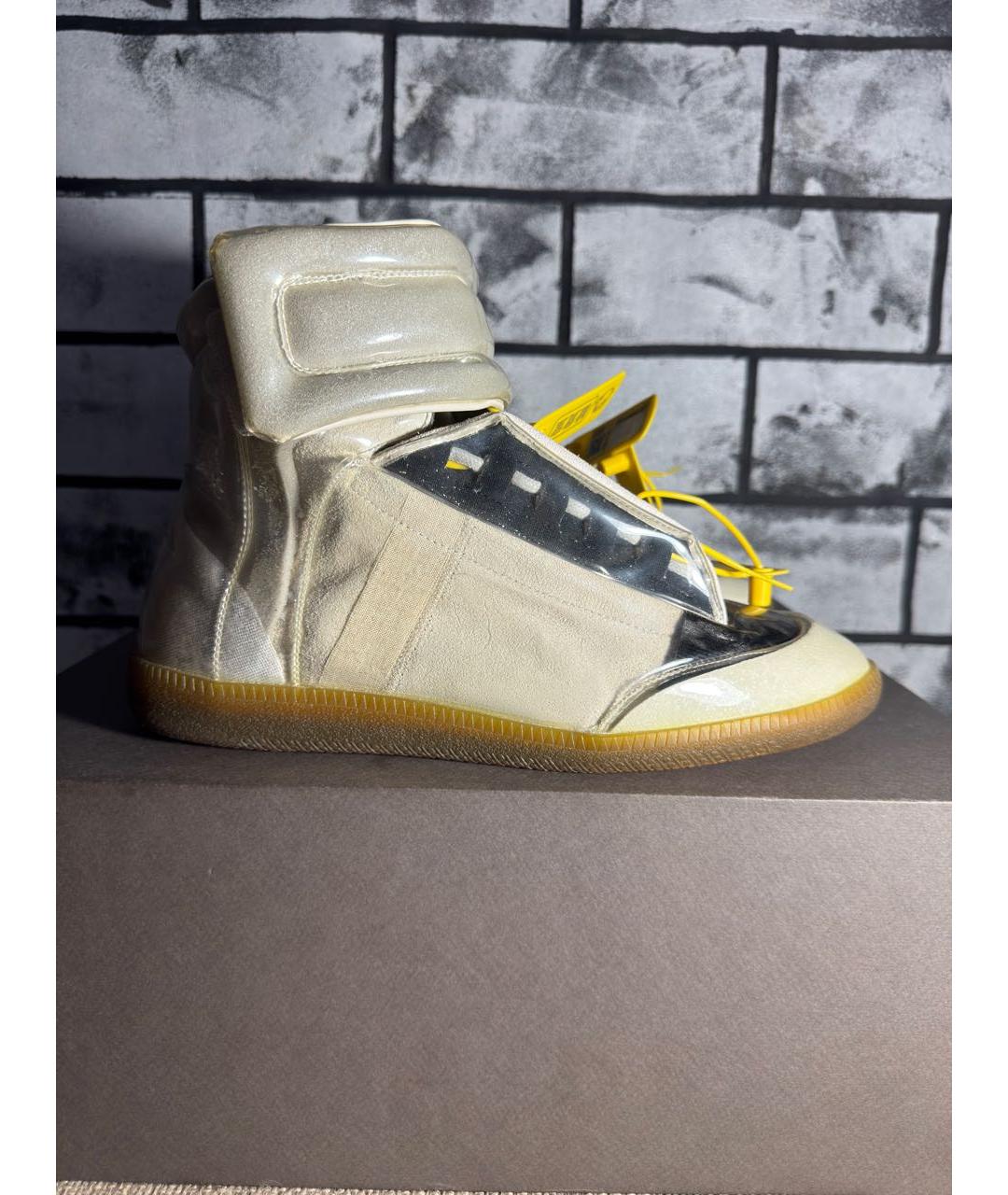 MAISON MARGIELA Бежевые высокие кроссовки / кеды, фото 7