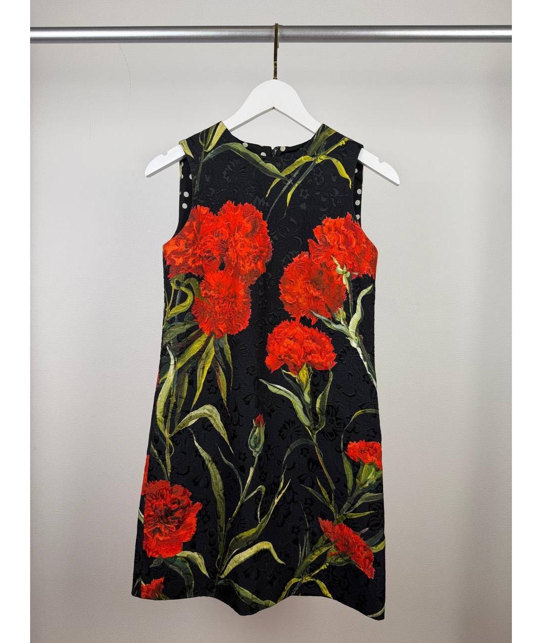 DOLCE&GABBANA Черное хлопковое коктейльное платье, фото 5