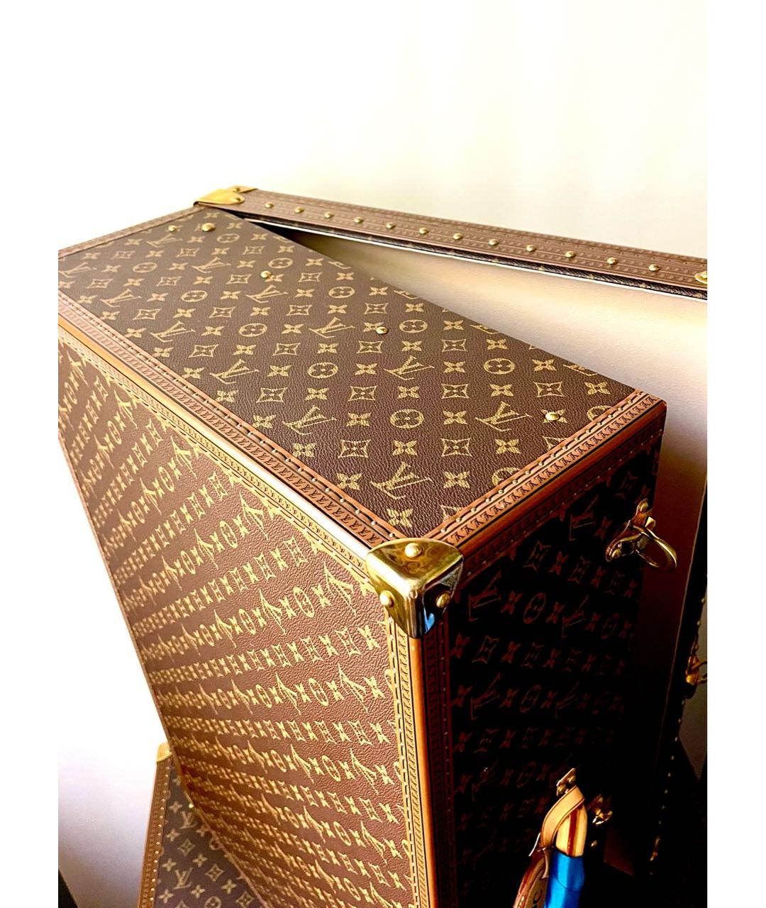 LOUIS VUITTON Коричневый чемодан из канвы, фото 3