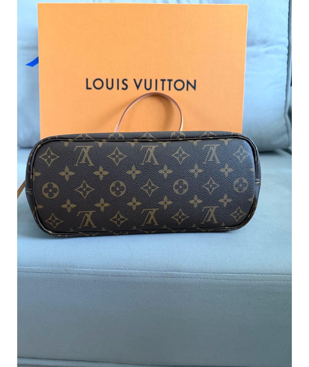 LOUIS VUITTON Коричневая сумка тоут из канвы, фото 5