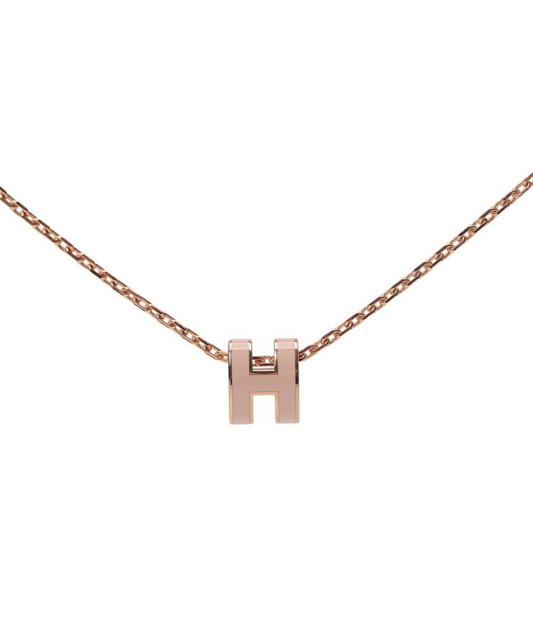 HERMES Розовая подвеска из желтого золота, фото 2