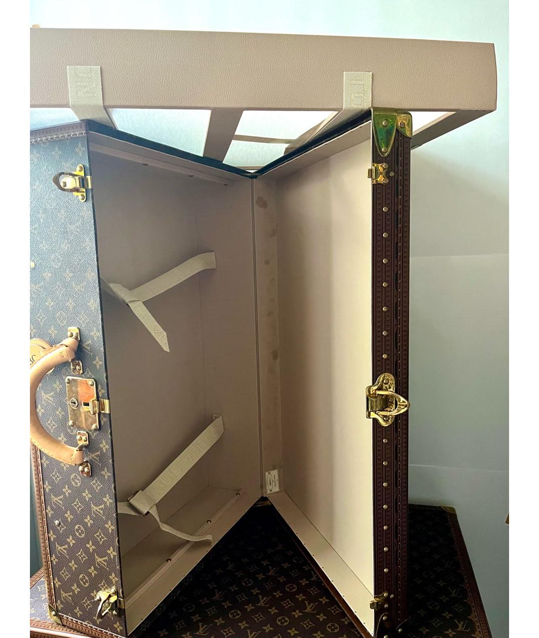 LOUIS VUITTON Коричневый чемодан из канвы, фото 6