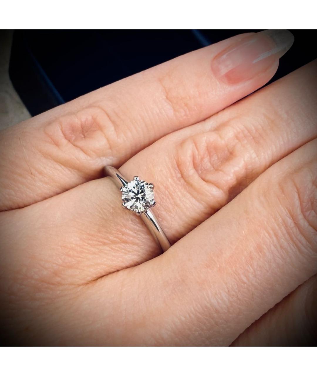 TIFFANY&CO Серебряное платиновое кольцо, фото 4