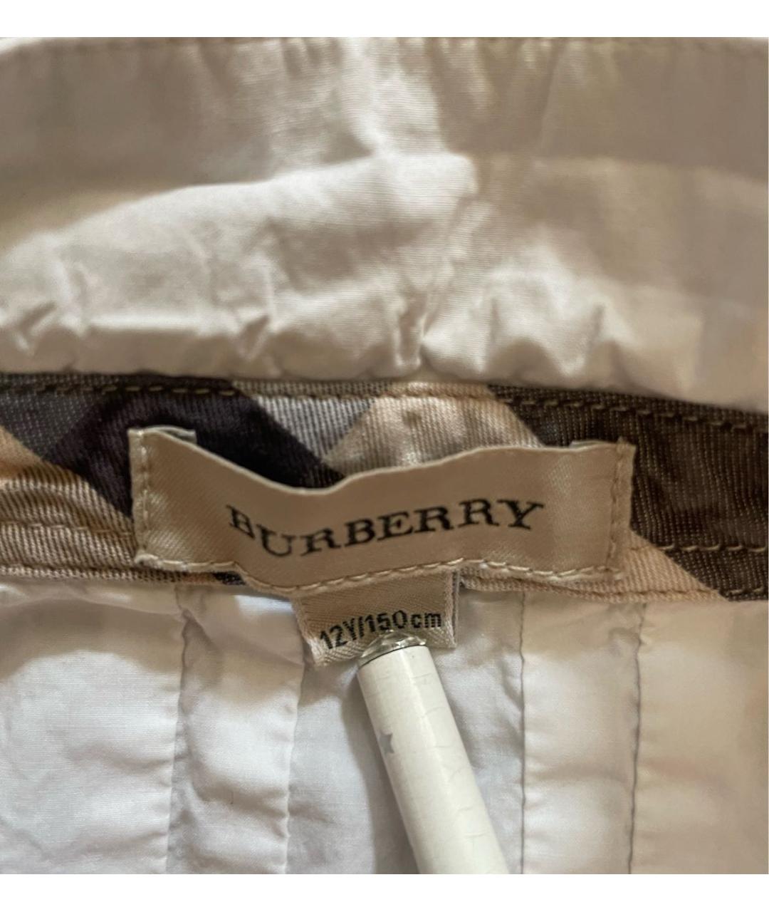 BURBERRY Белая хлопковая рубашка/блузка, фото 4