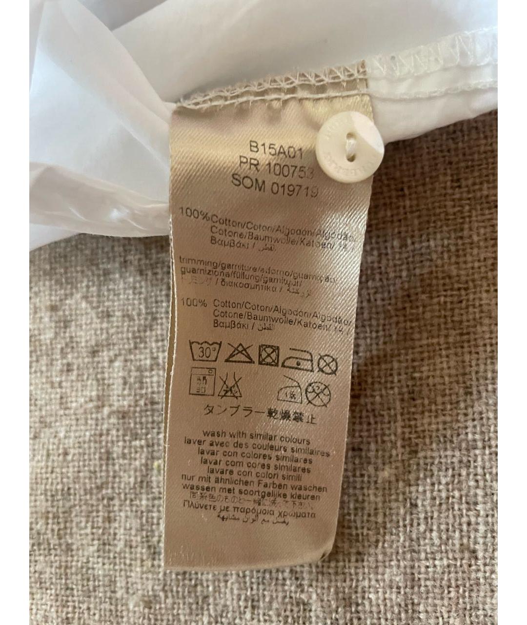 BURBERRY Белая хлопковая рубашка/блузка, фото 5