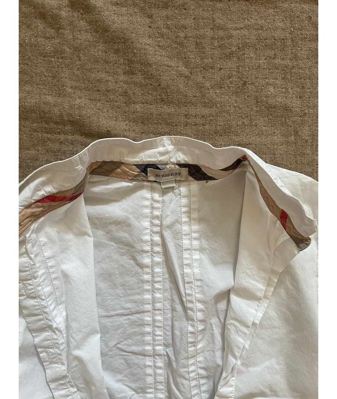 BURBERRY Белая хлопковая рубашка/блузка, фото 3