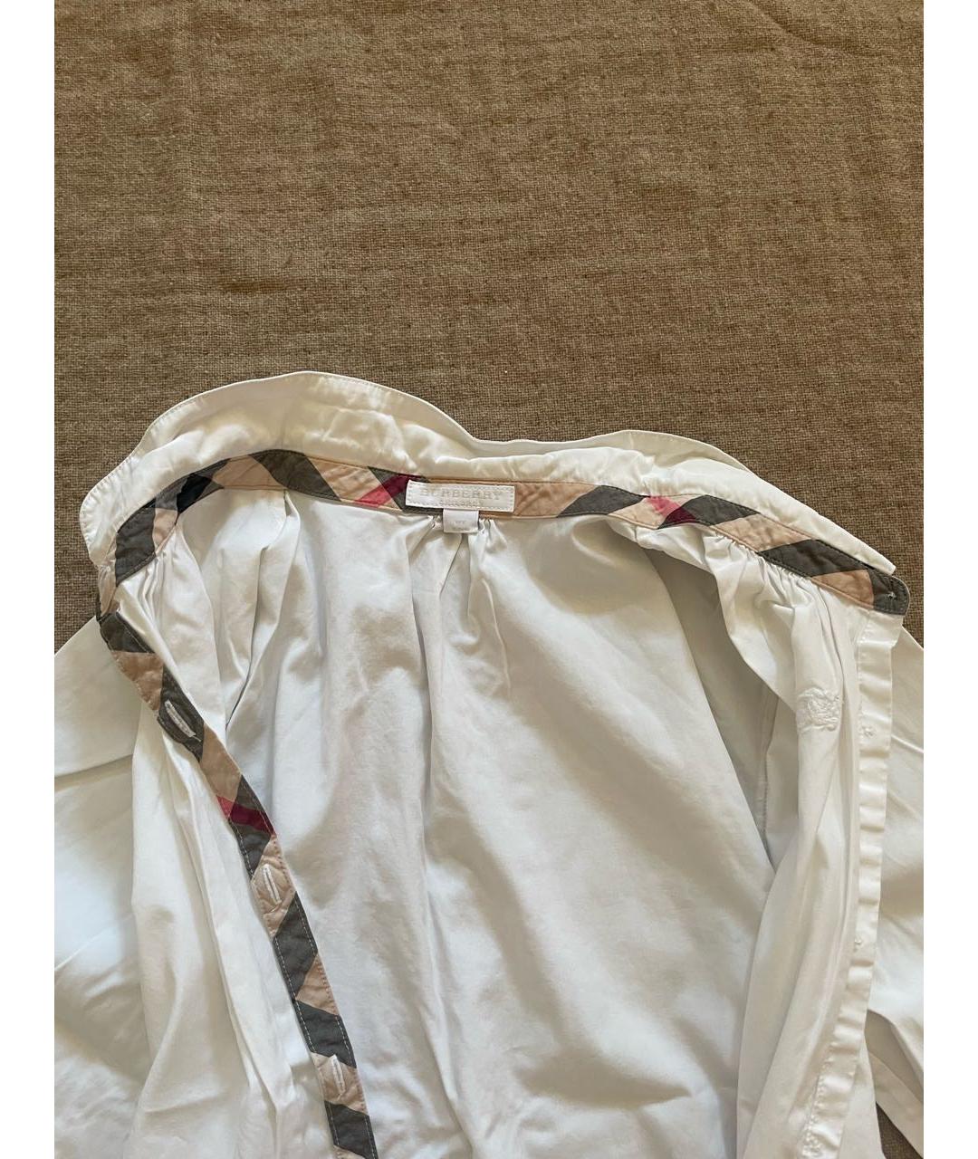 BURBERRY Белая хлопковая рубашка/блузка, фото 4