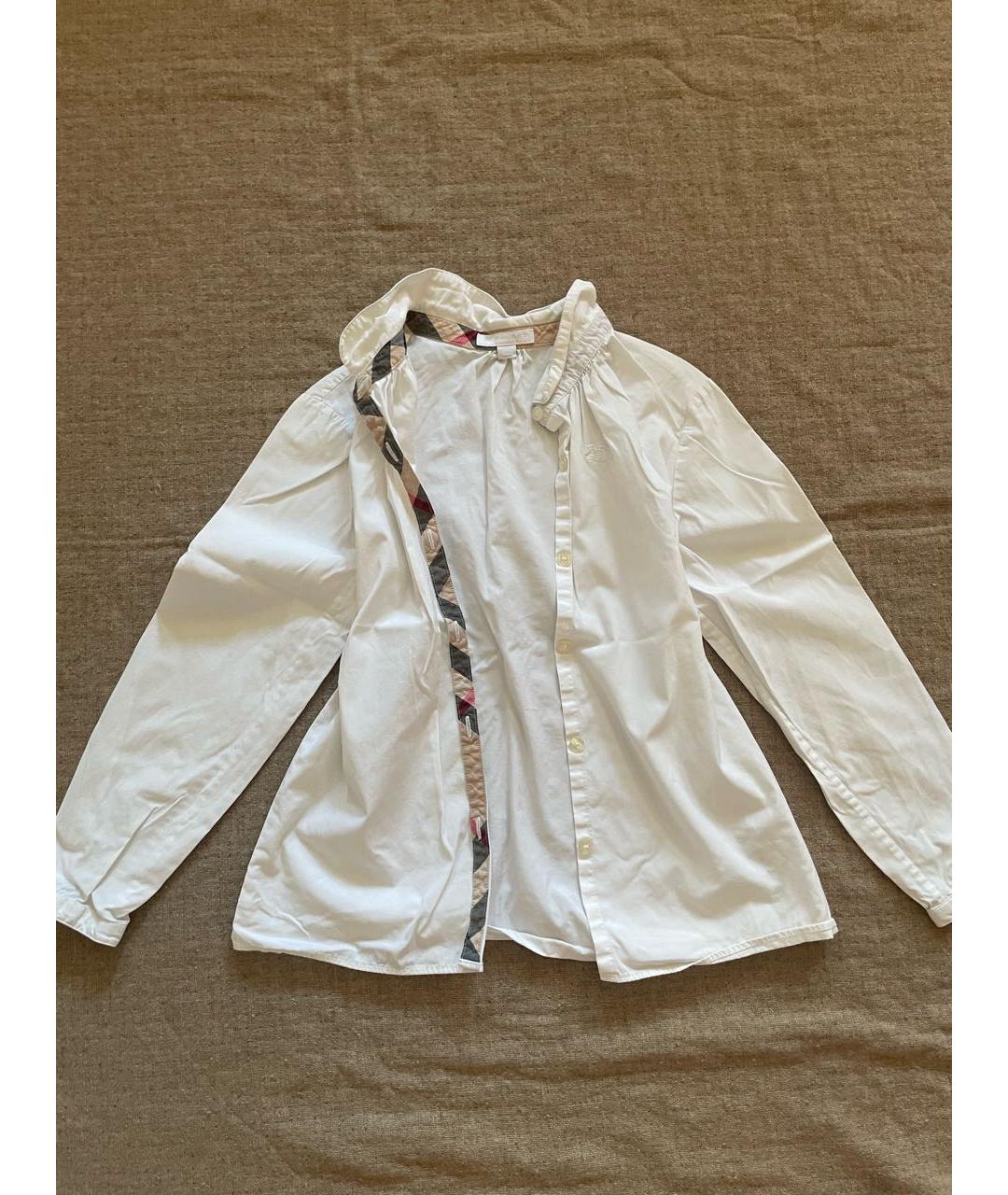 BURBERRY Белая хлопковая рубашка/блузка, фото 6