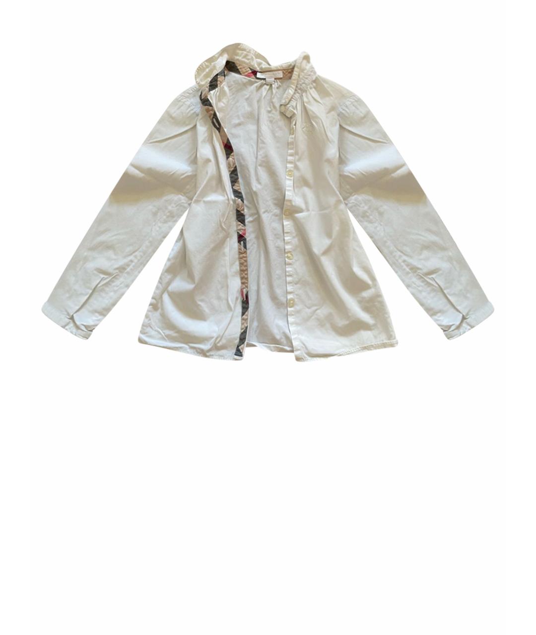 BURBERRY Белая хлопковая рубашка/блузка, фото 1