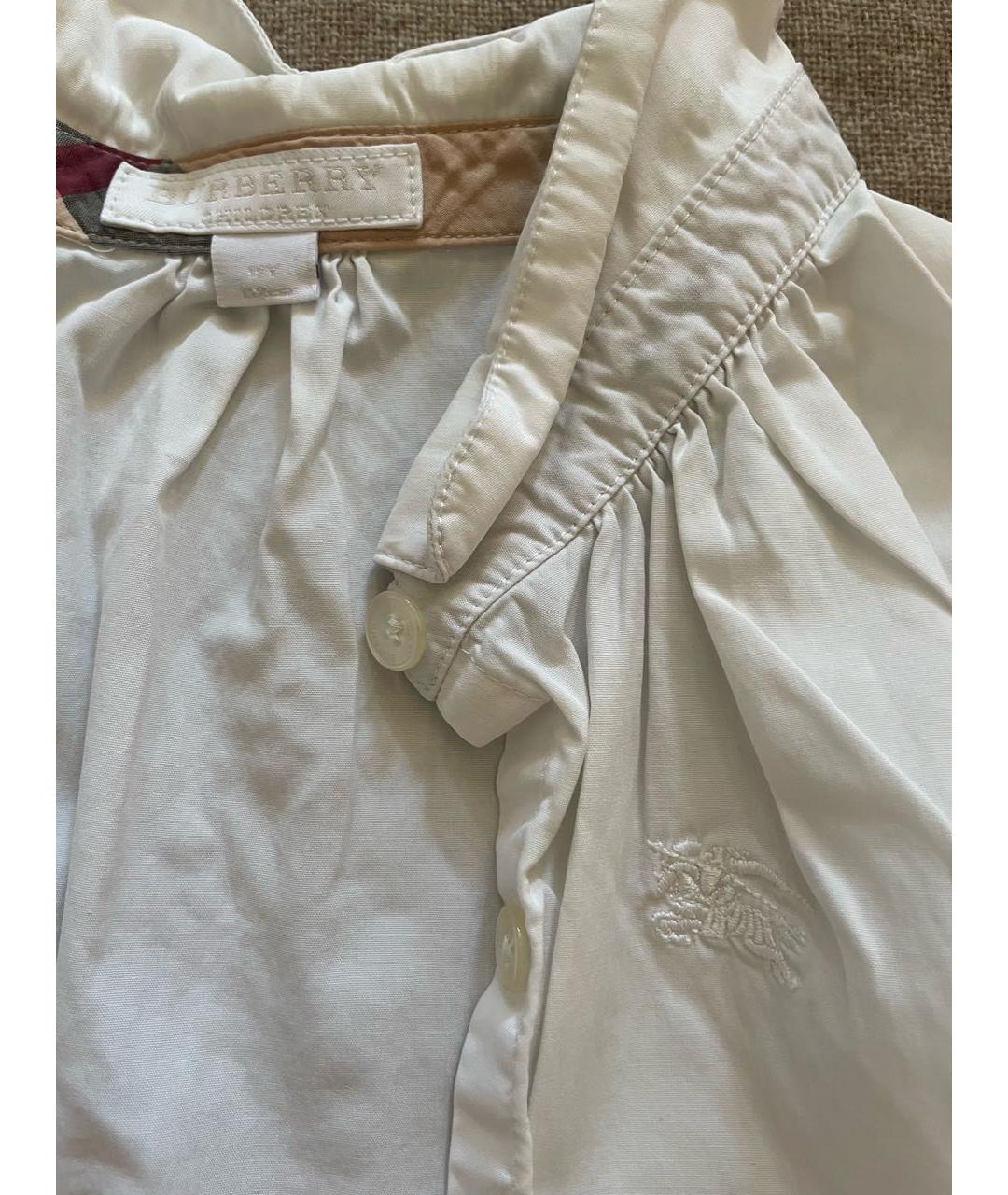 BURBERRY Белая хлопковая рубашка/блузка, фото 2
