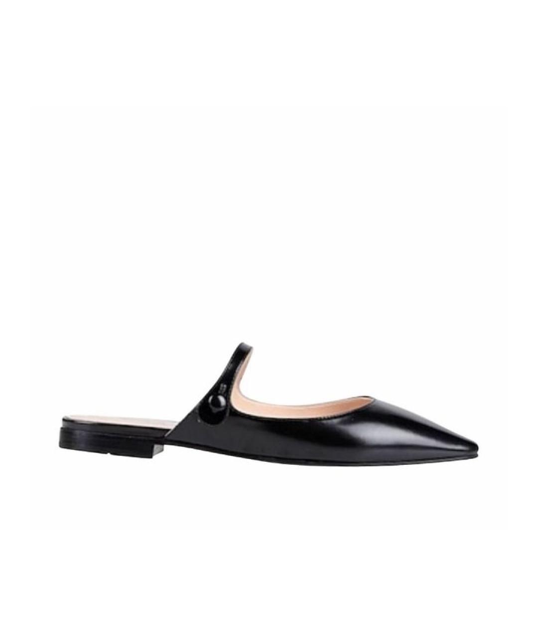 PRADA Черные кожаные мюли, фото 6