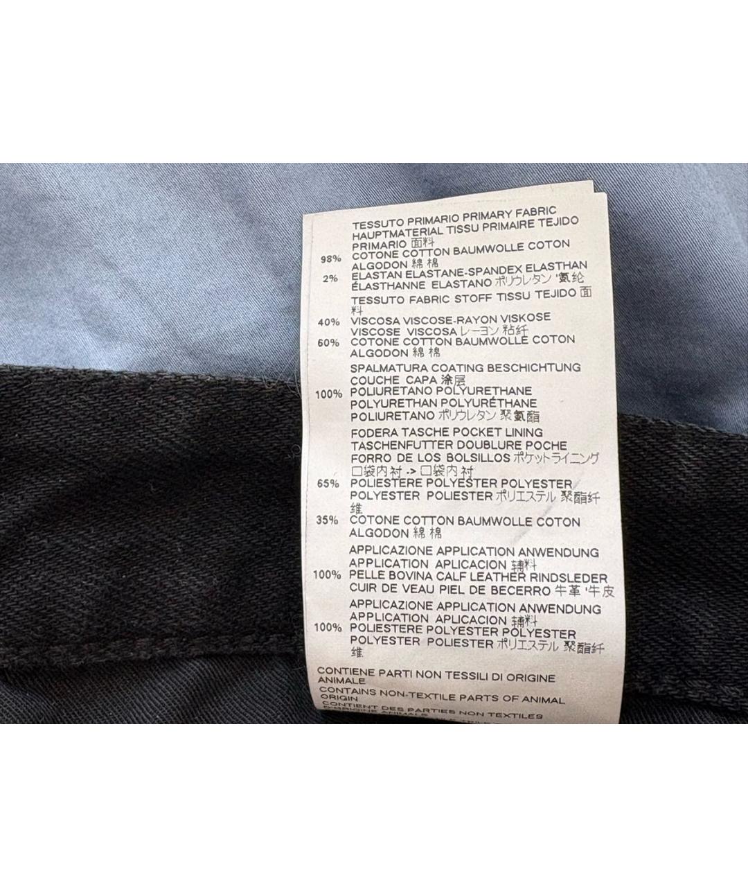 JUST CAVALLI Черные хлопко-эластановые джинсы скинни, фото 8