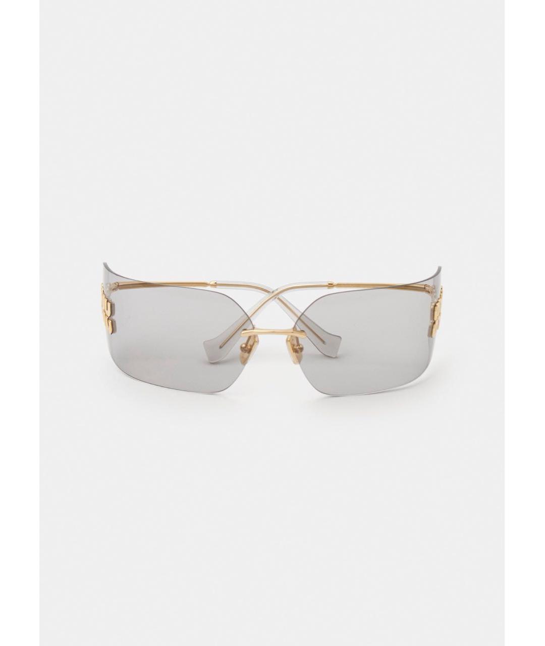 MIU MIU Серые металлические солнцезащитные очки, фото 2