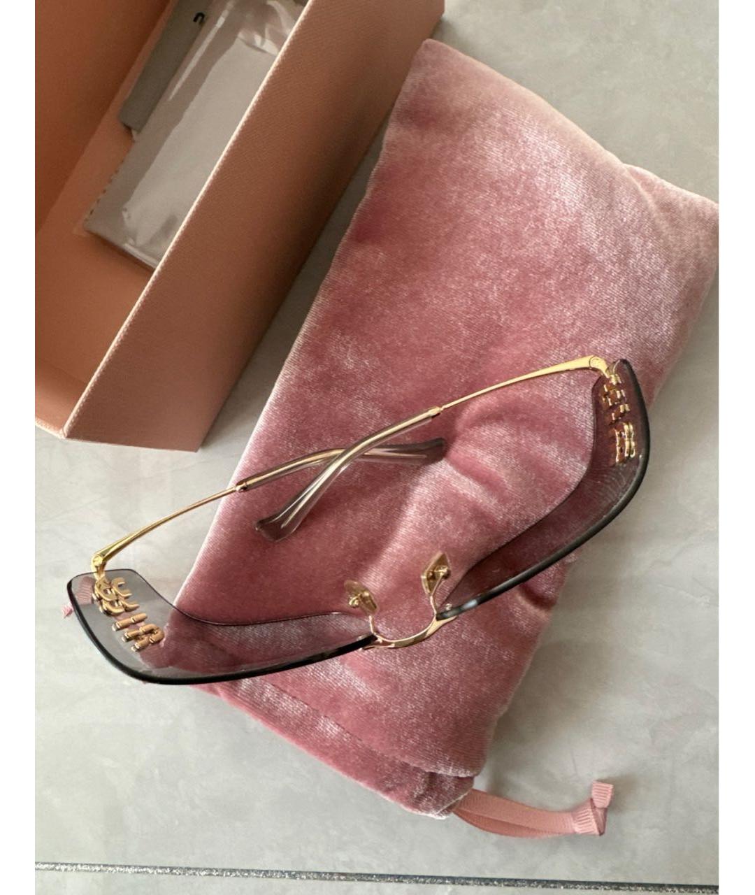 MIU MIU Серые металлические солнцезащитные очки, фото 5
