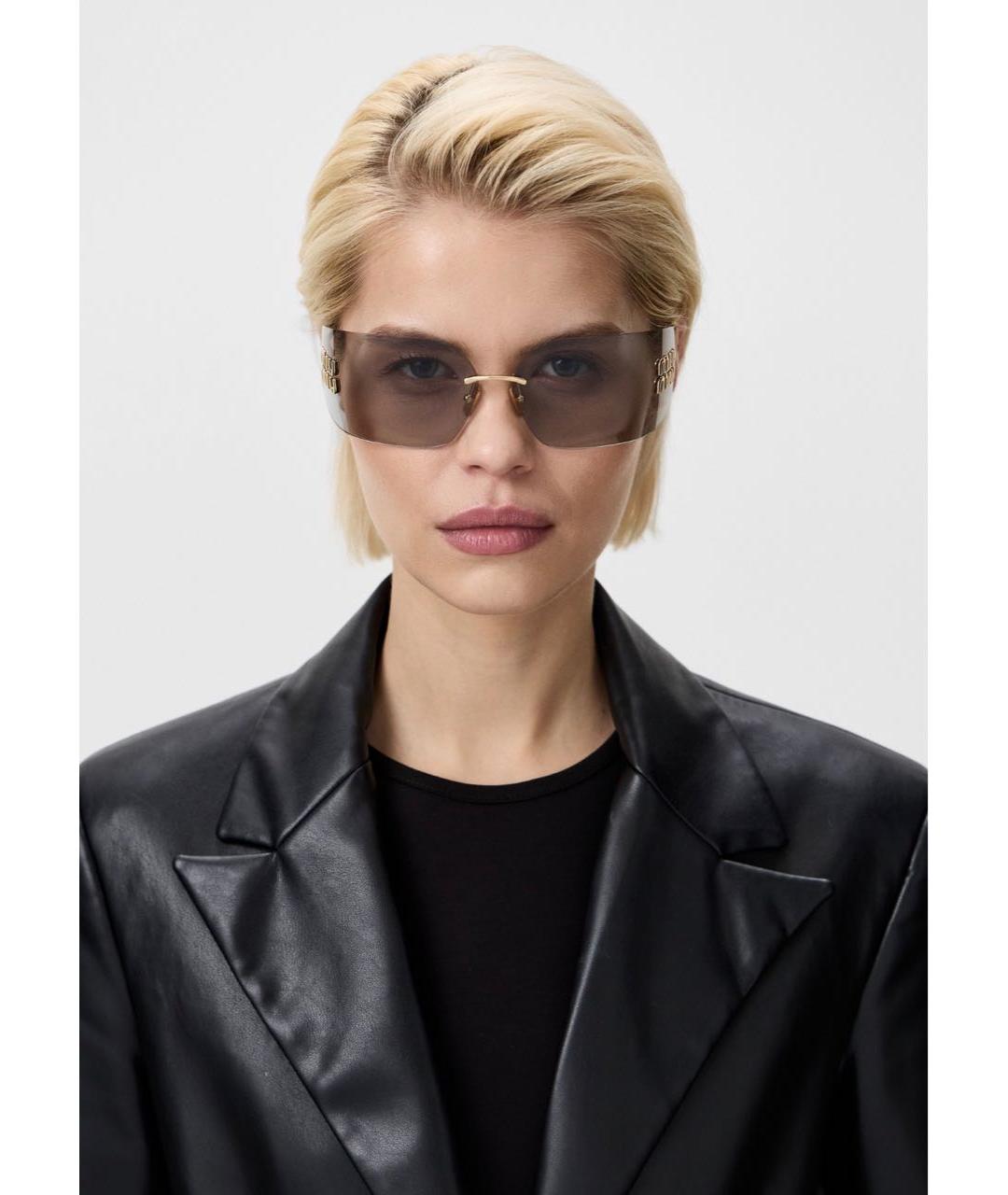 MIU MIU Серые металлические солнцезащитные очки, фото 8