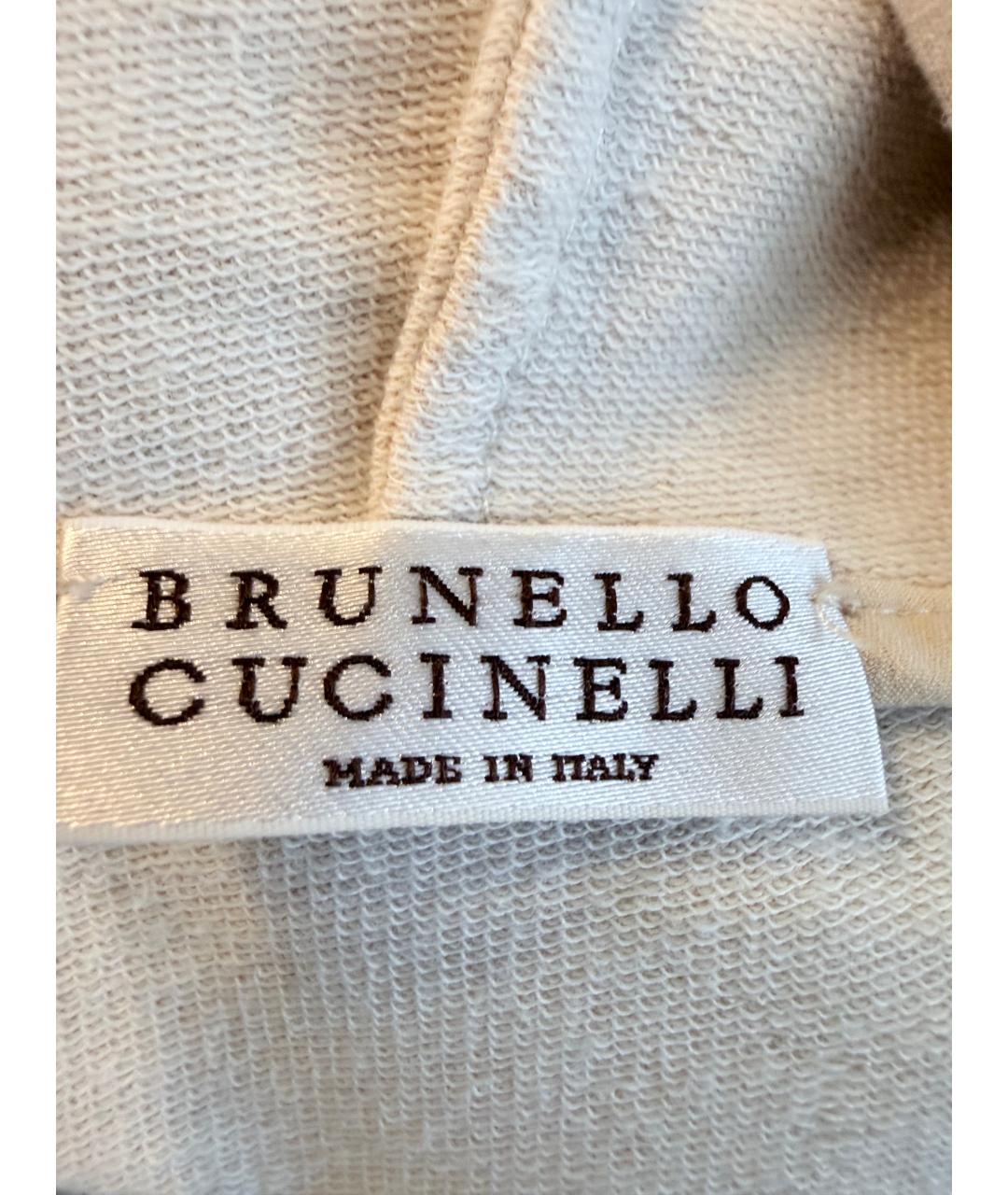 BRUNELLO CUCINELLI Бежевая хлопковая спортивная куртка, фото 6