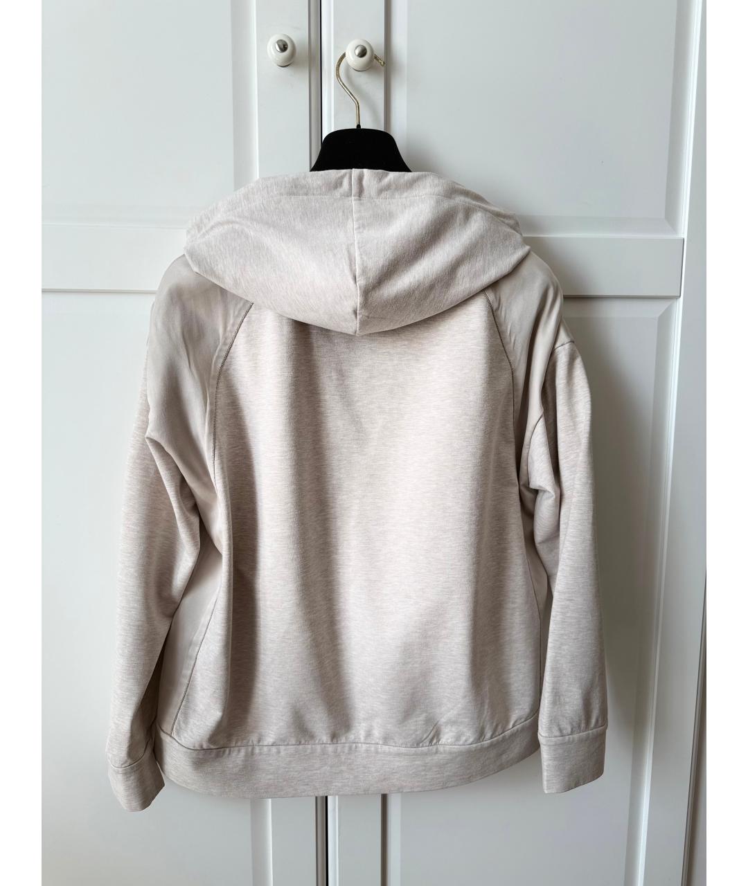 BRUNELLO CUCINELLI Бежевая хлопковая спортивная куртка, фото 3
