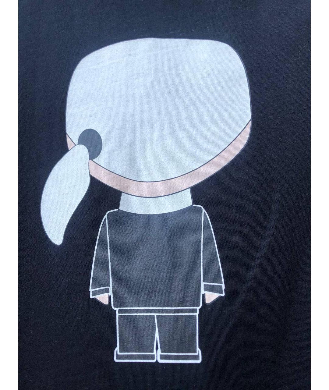 KARL LAGERFELD Черная хлопковая футболка, фото 8