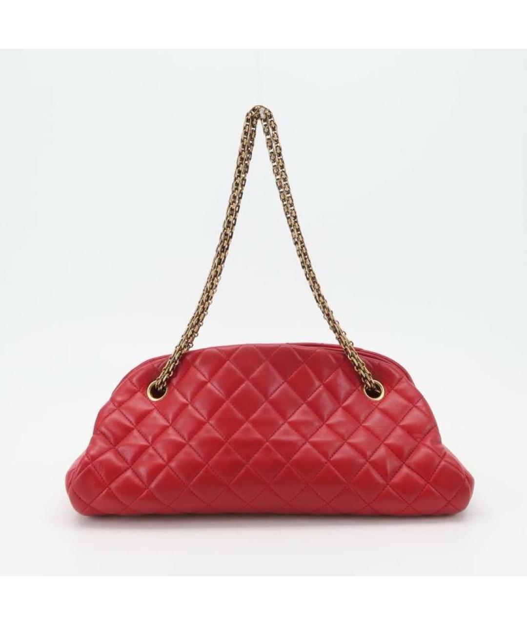CHANEL Красная кожаная сумка тоут, фото 3