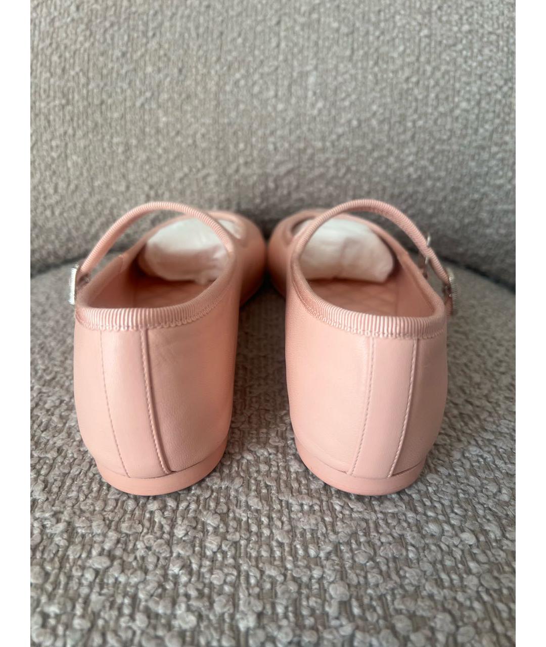 CHANEL Розовые кожаные балетки, фото 4
