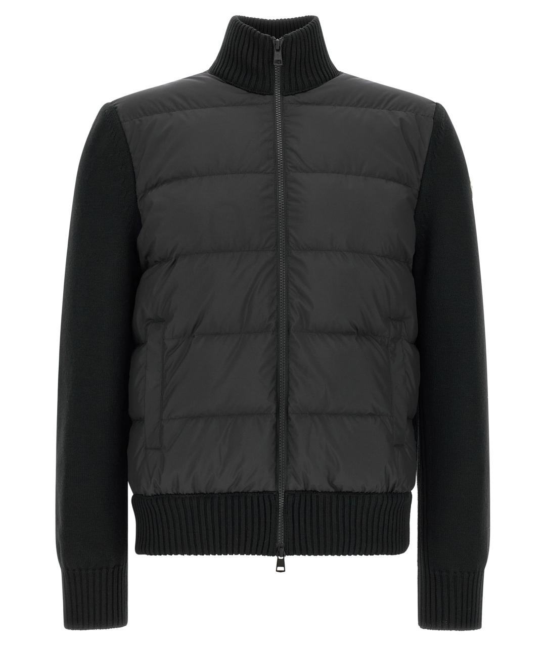 MONCLER Черный полиэстеровый кардиган, фото 1