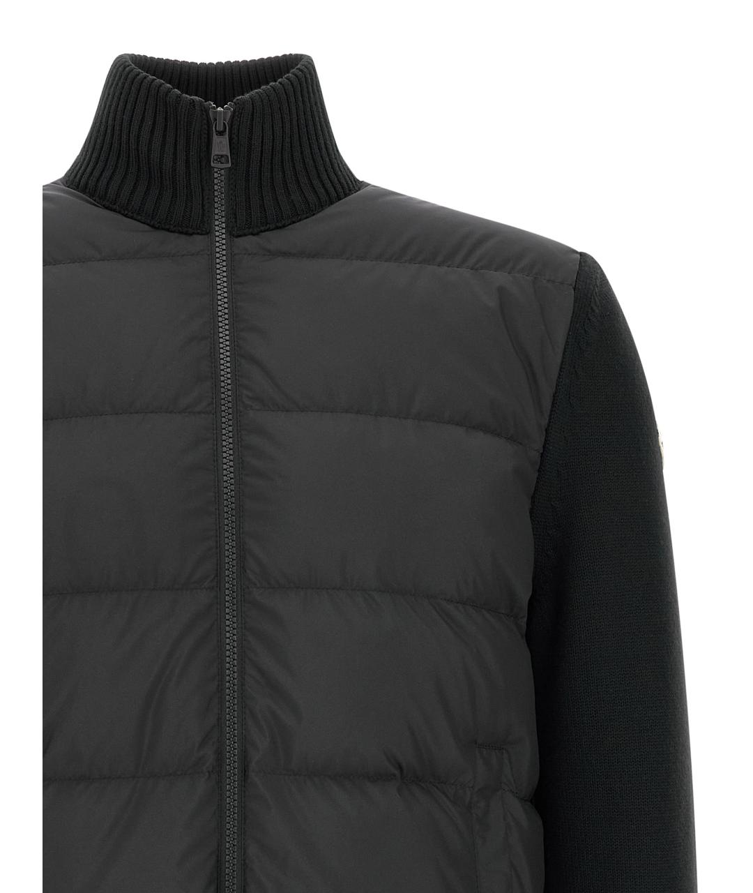 MONCLER Черный полиэстеровый кардиган, фото 3