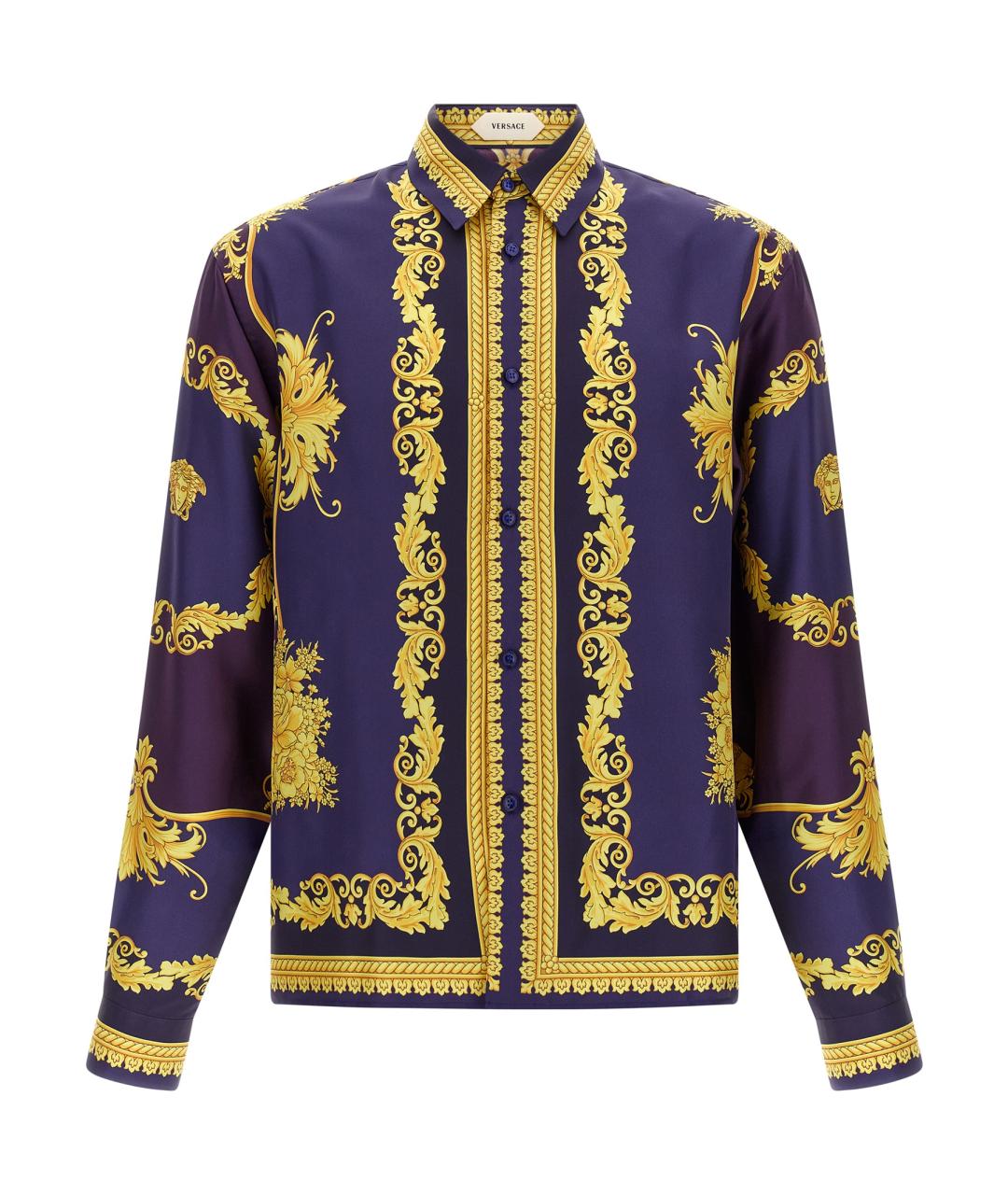 VERSACE Мульти шелковая кэжуал рубашка, фото 1