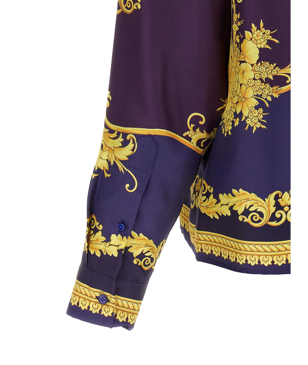 VERSACE Мульти шелковая кэжуал рубашка, фото 4