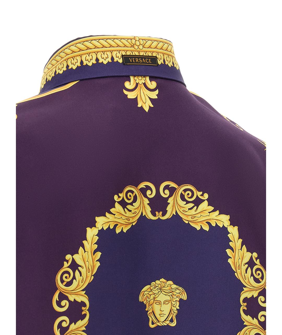 VERSACE Мульти шелковая кэжуал рубашка, фото 5