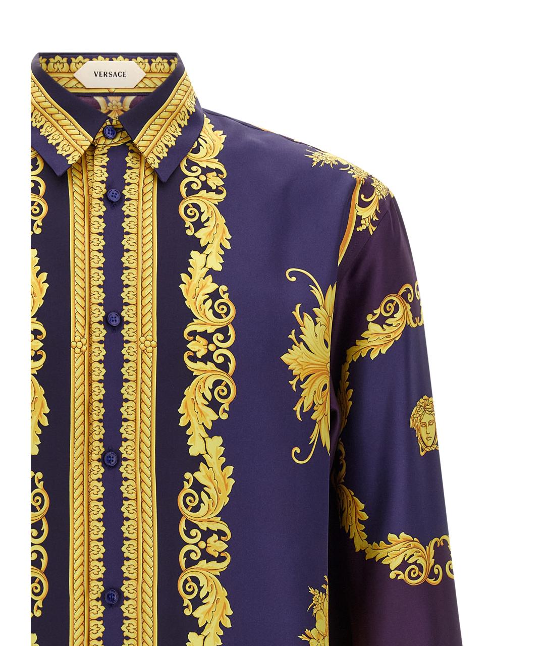 VERSACE Мульти шелковая кэжуал рубашка, фото 3