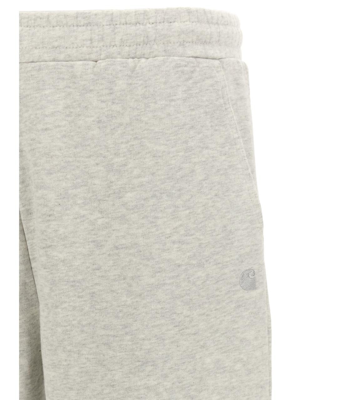 CARHARTT WIP Серые хлопковые спортивные брюки и шорты, фото 3