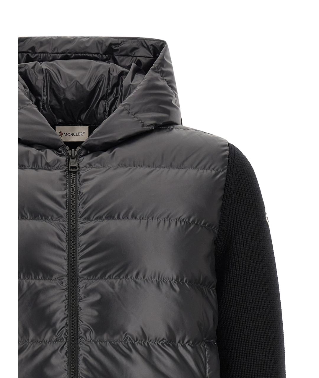 MONCLER Черный полиэстеровый кардиган, фото 3