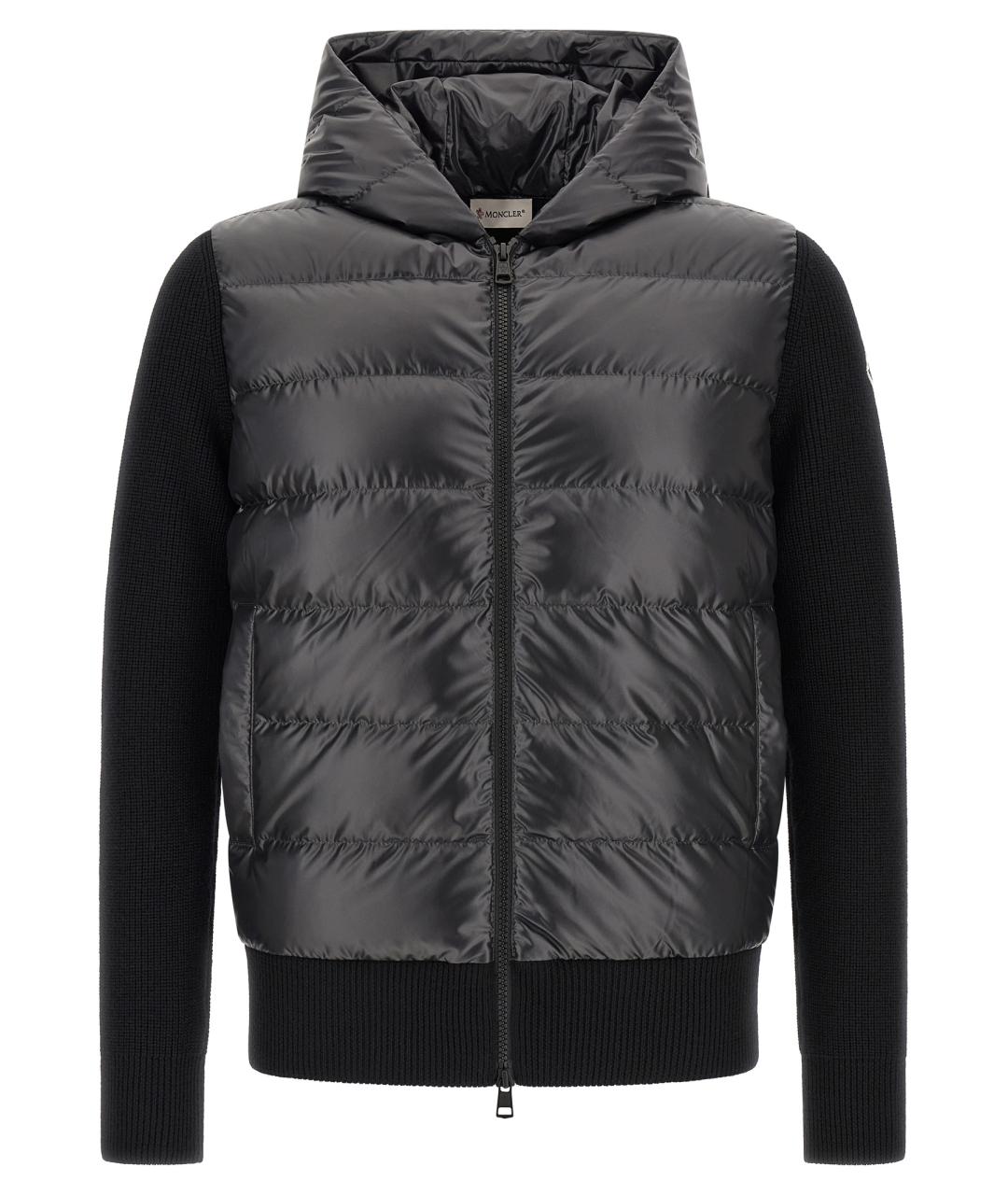 MONCLER Черный полиэстеровый кардиган, фото 1
