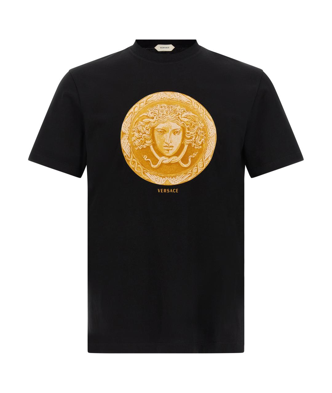 VERSACE Черная хлопковая футболка, фото 1