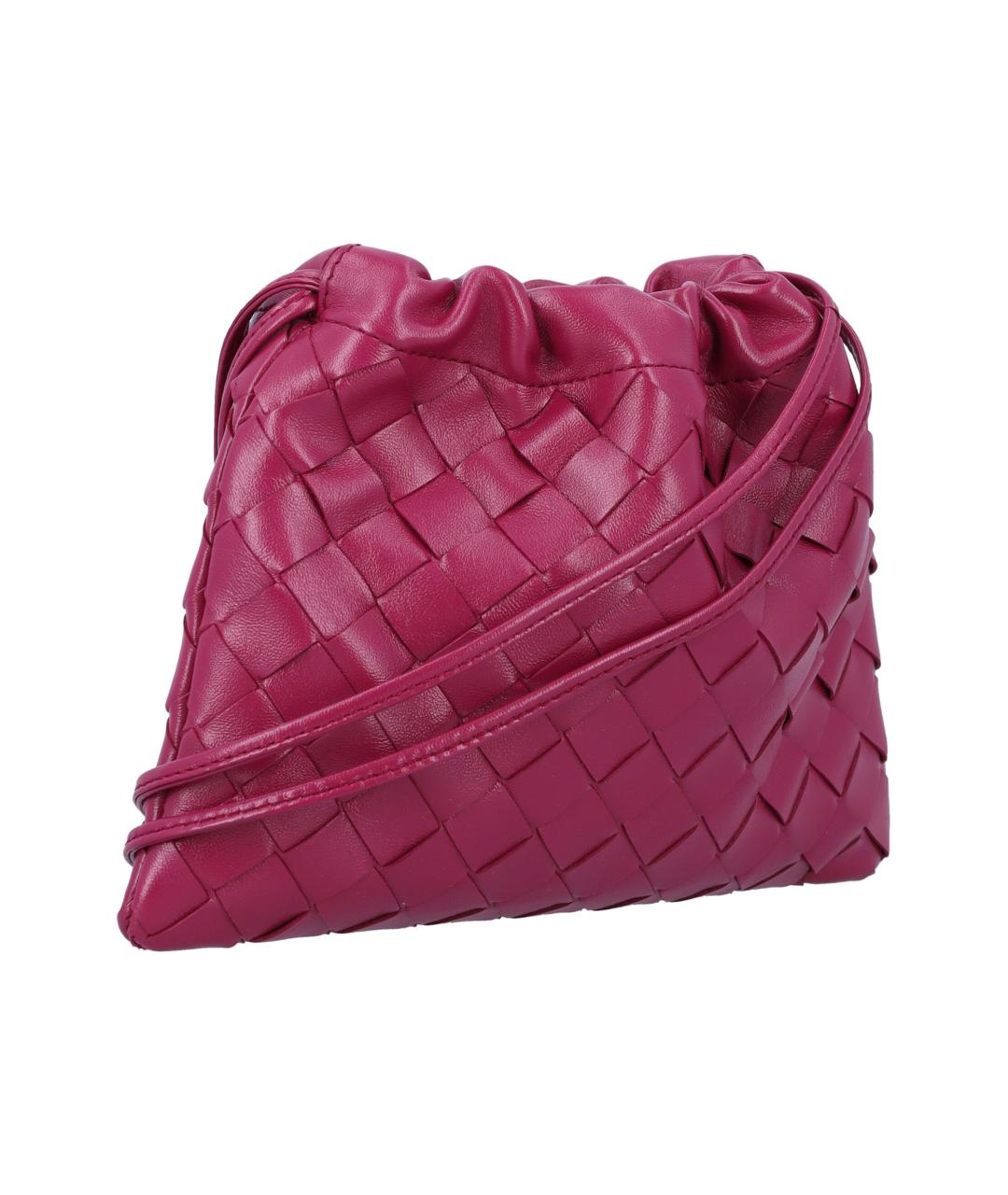 BOTTEGA VENETA Фуксия кожаная сумка через плечо, фото 2