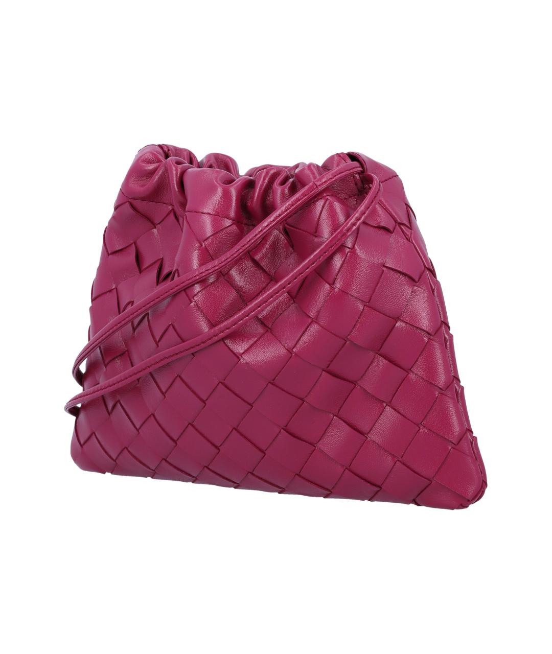 BOTTEGA VENETA Фуксия кожаная сумка через плечо, фото 3